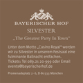 Silvester im Bayerischen Hof
